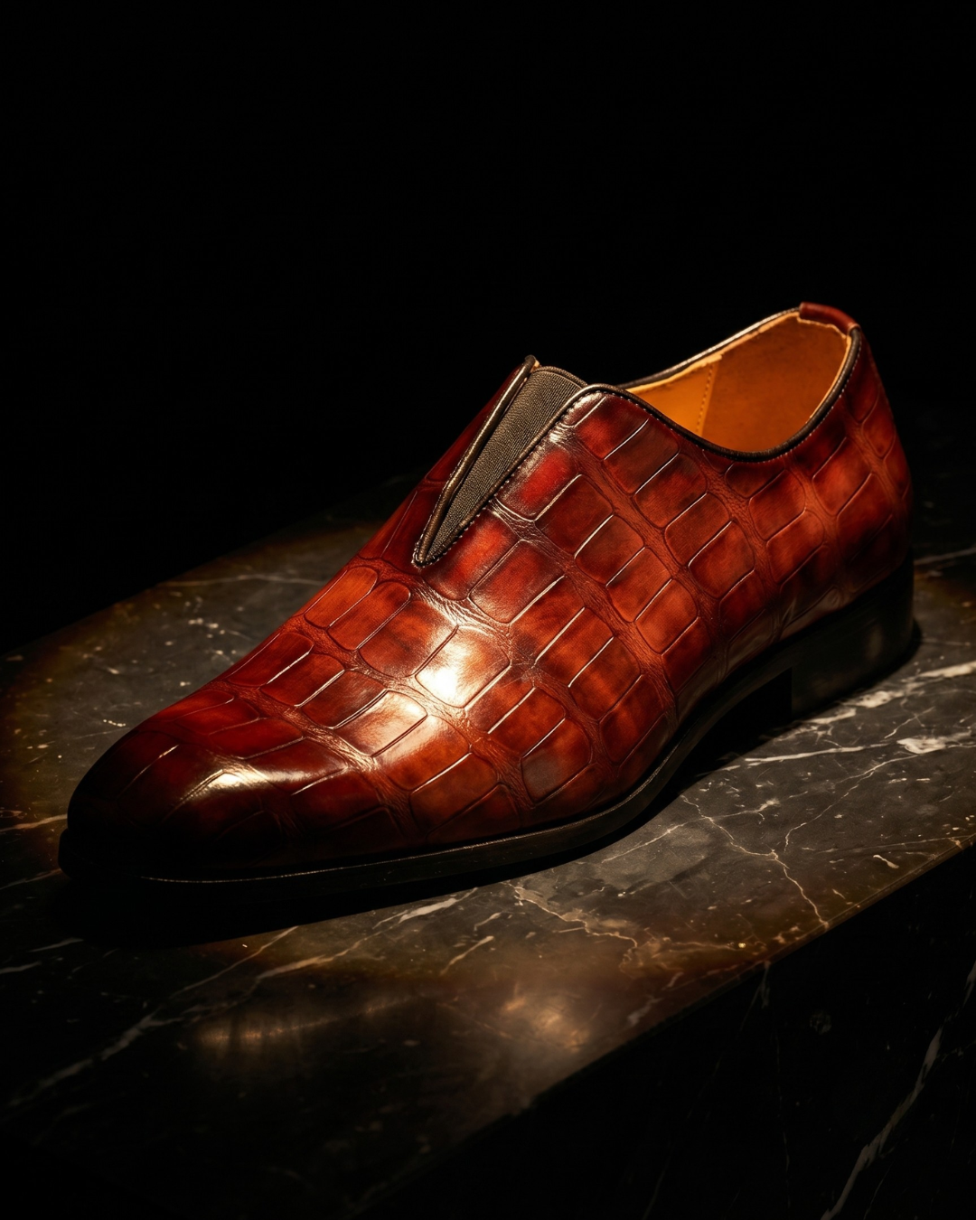 Harwick Croc Embossed Loafer