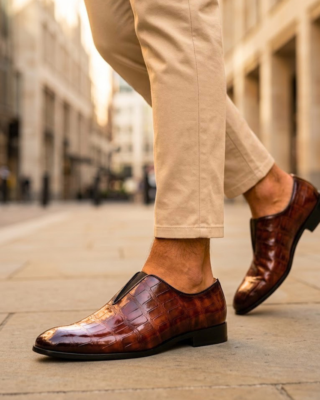 Harwick Croc Embossed Loafer