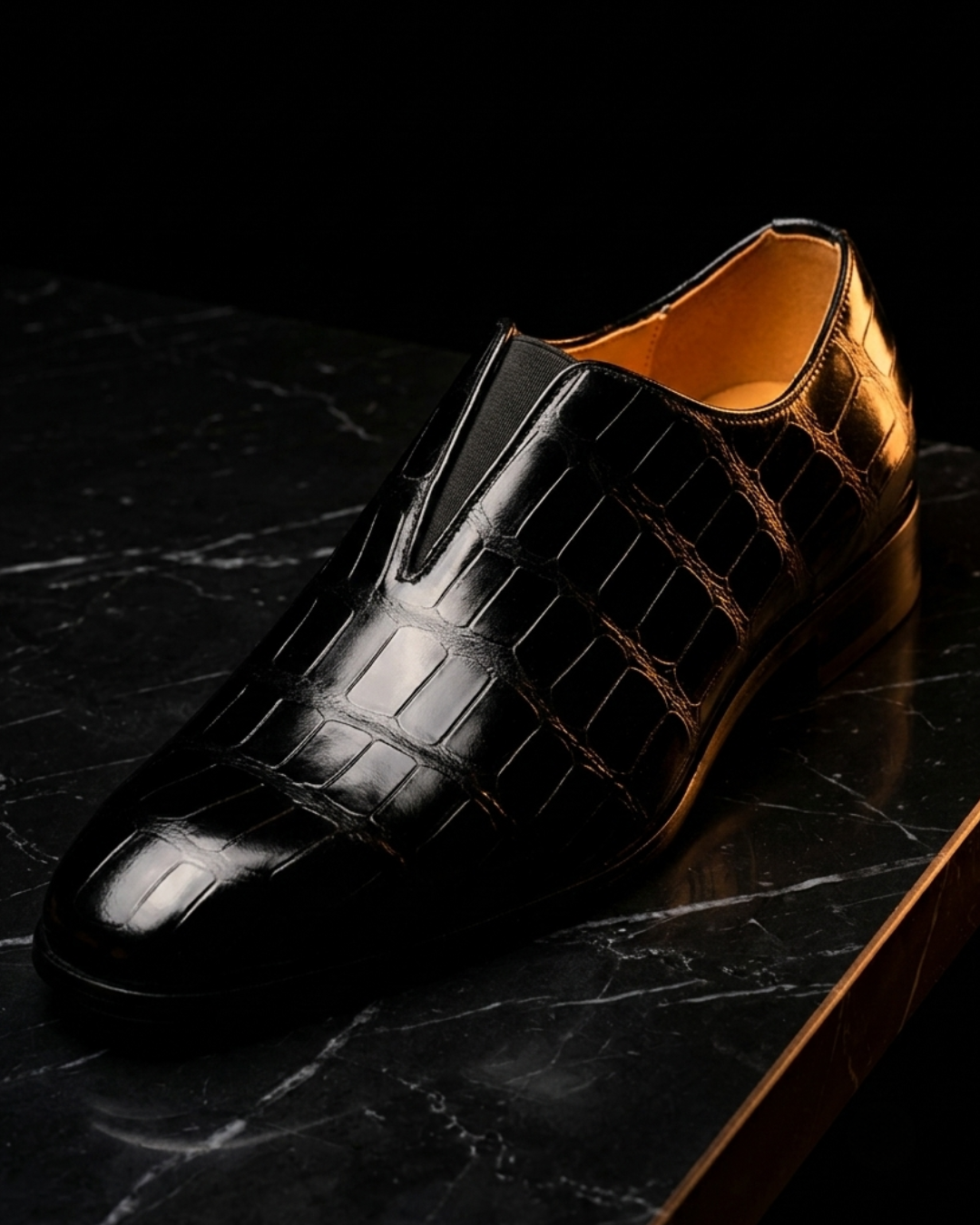 Harwick Croc Embossed Loafer