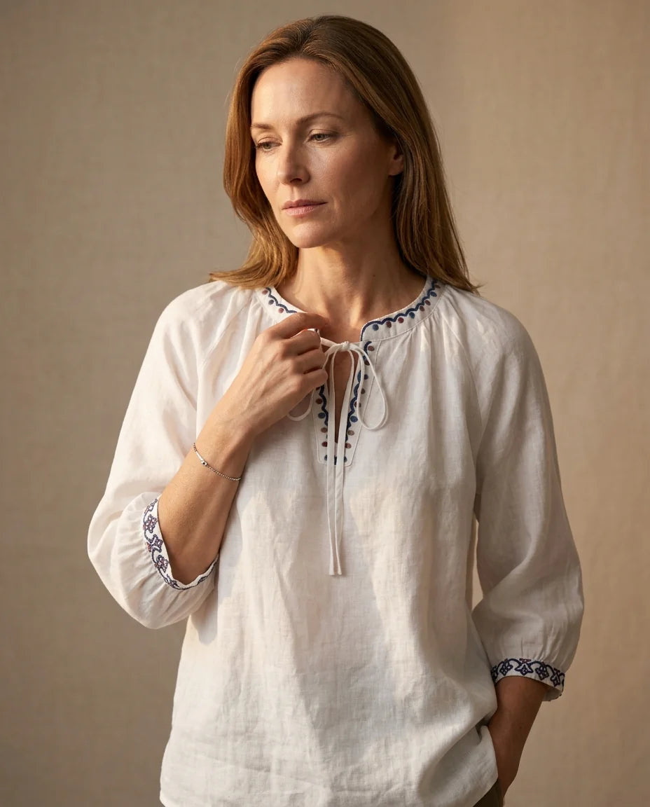 Ella Linen Blouse