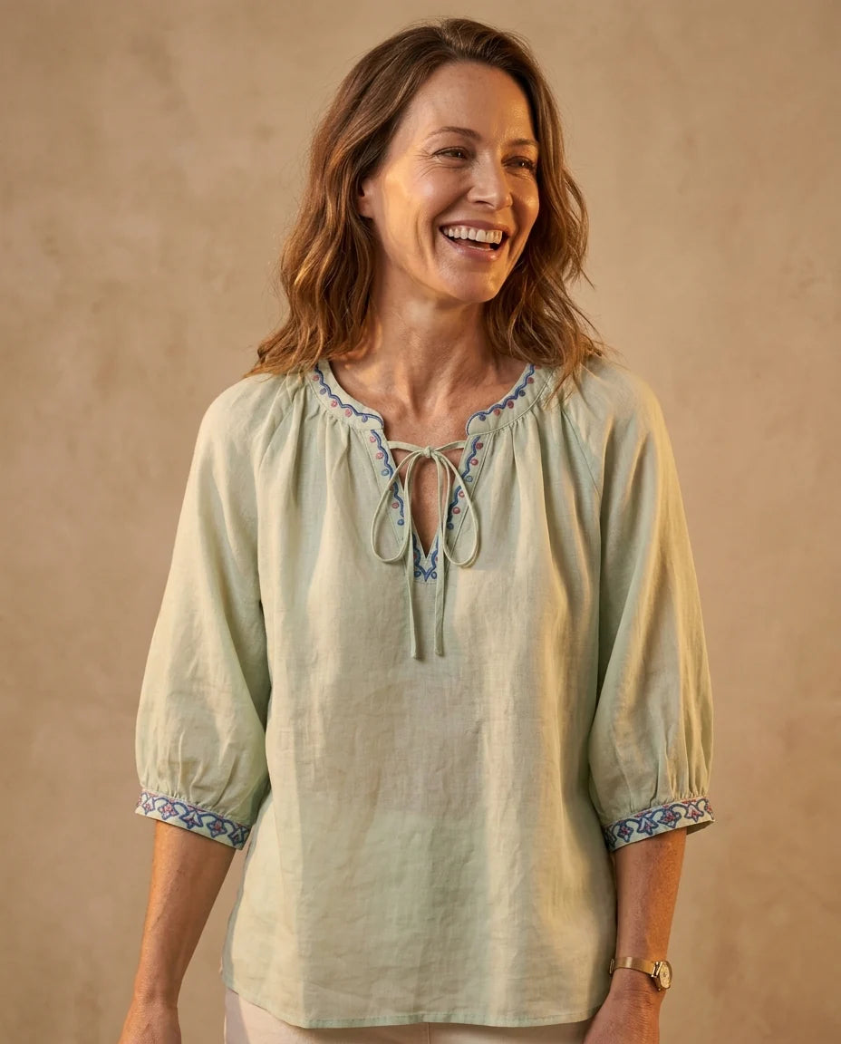 Ella Linen Blouse